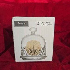 Dublin Collection Petite Server Domed Butter Dish Crystal‎ Glass
